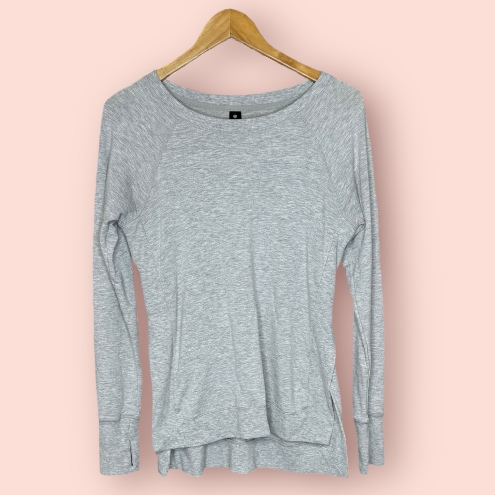 YOGALICIOUS  LONG SLEEVE FLOW TOP WITH SIDE SLITS